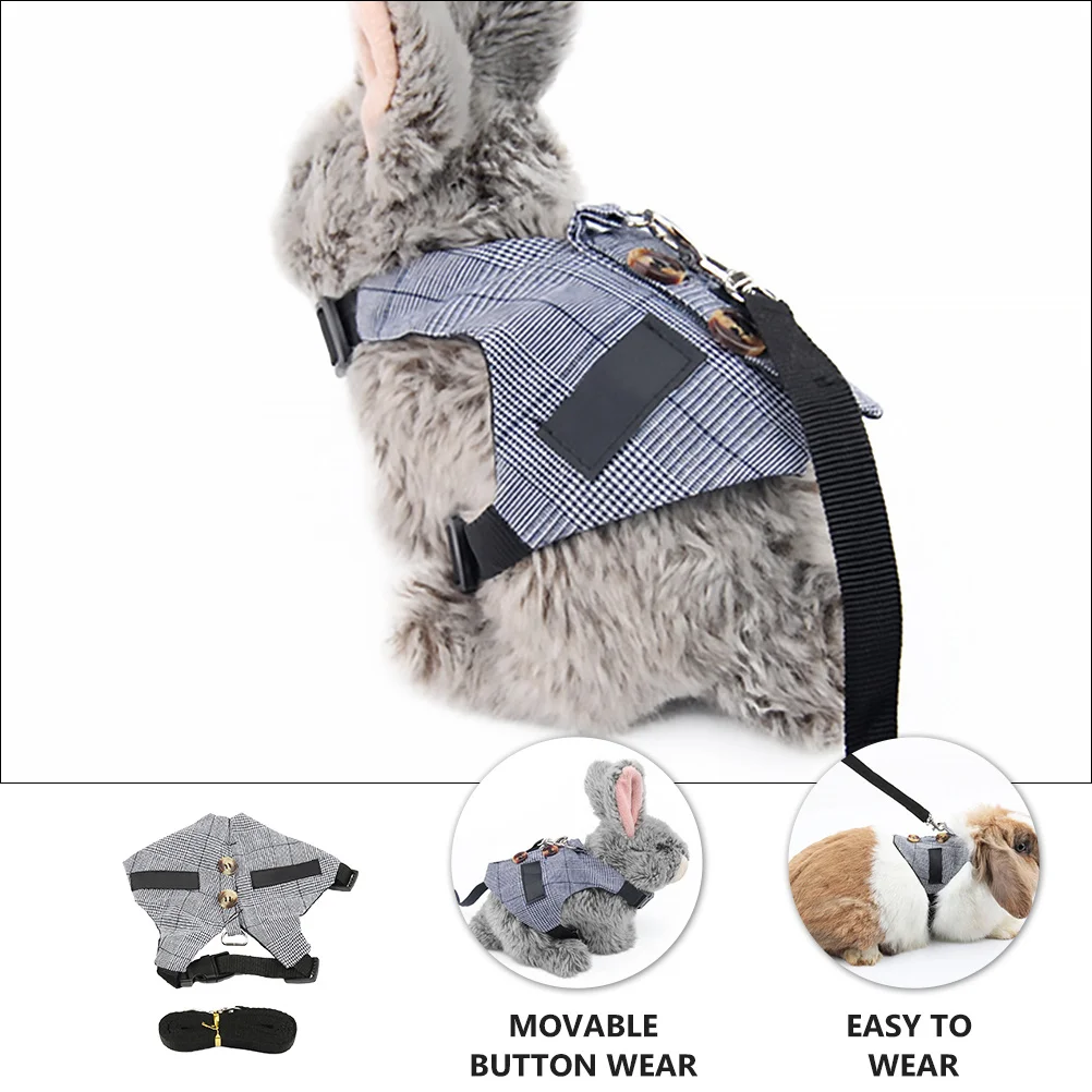 

1Set Pet Costume Set Small Dog Rabbit Harness Lightweight Breathable Chest Strap for Safe Walking Outdoor Adventure Small Pet