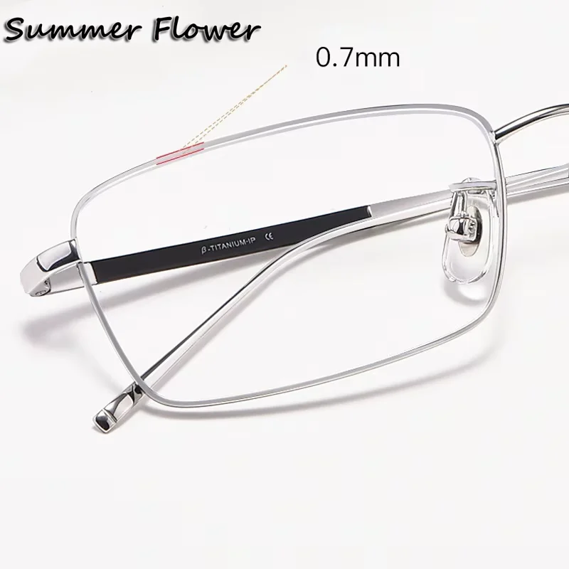 

Prescription Glasses Pure Titanium Square Ultra Light Spectacles Men Optical Eyewear Fashion Eyeglasses Frames for Recipe Lens