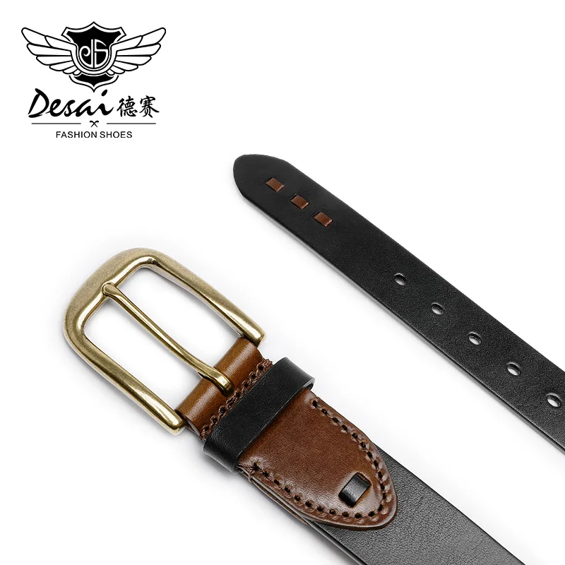 Genuine Leather For Men\'s High Quality Buckle Jeans Cowskin Casual Belts Business Cowboy Waistband Male Fashion Designer 2022New