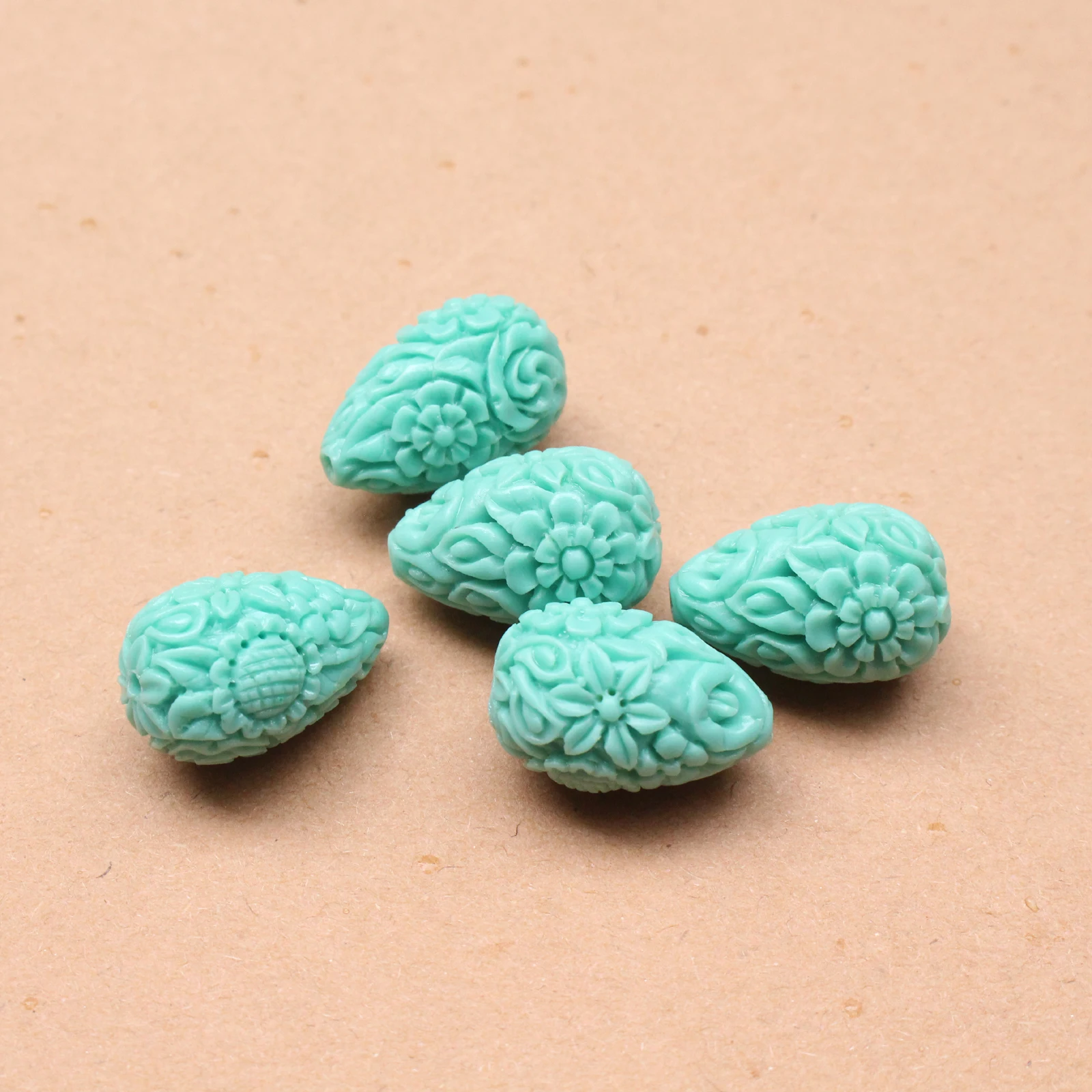 10 teile/los 27mm 33mm 40mm Korallen perlen Große Korallen Blume perlen Drop Form Cabochon Mix farbe für schmuck machen – Detail 15