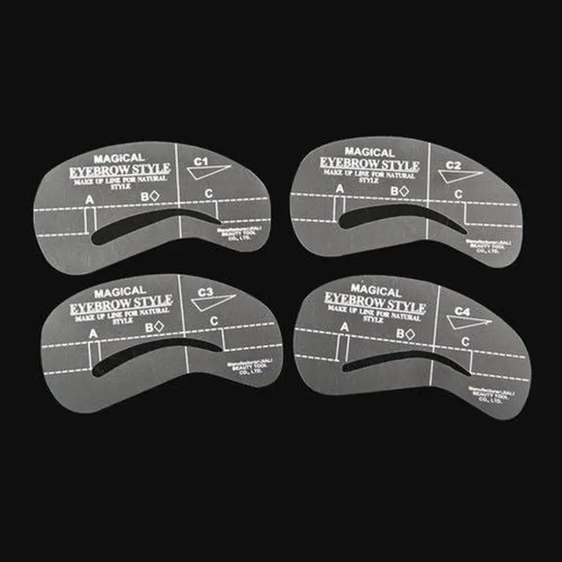 24 modellen/sets van wenkbrauw wijziging sjabloon kit sjabloon vormgeven apparaat DIY gereedschap Thrush kaart raad slag sjabloon