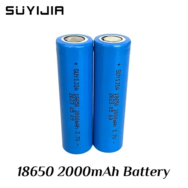 New 18650 Battery 3.7V 2000mAah Lithium Li-ion Rechargeable Batteries for Strong Light Flashlight Medical Equipment Power Tools