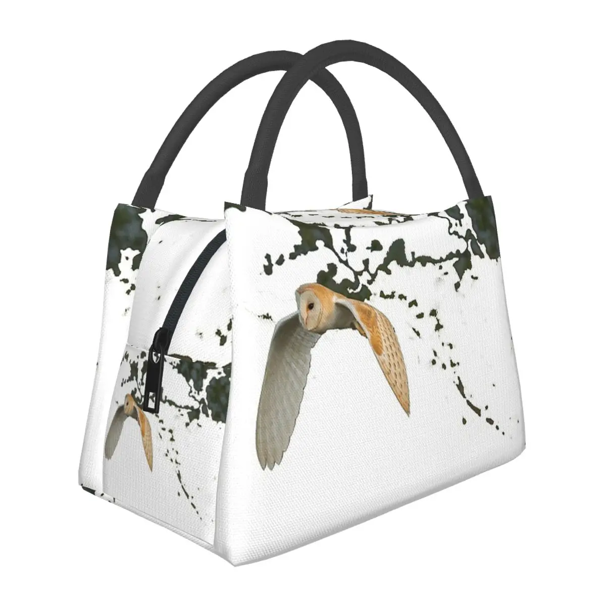 Barn Owl In Flight Lunch Bags Insulated Bento Box Leakproof Lunch Tote Picnic Bags Cooler Thermal Bag for Woman Children School