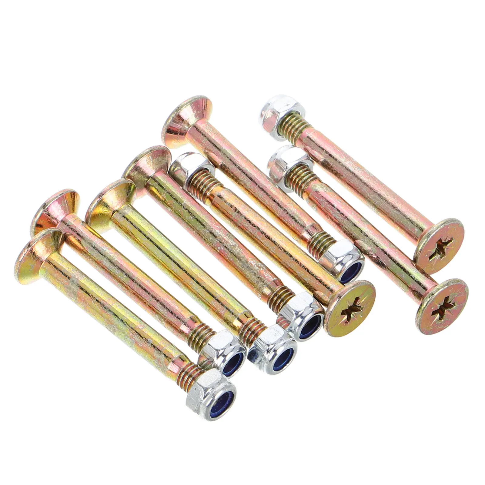 

8Pcs Camper Rv Awning Brace Parts Metal Hexagon Head Screws Heavy Duty Support Rods Secure Awning Rafter Locking for Rv and