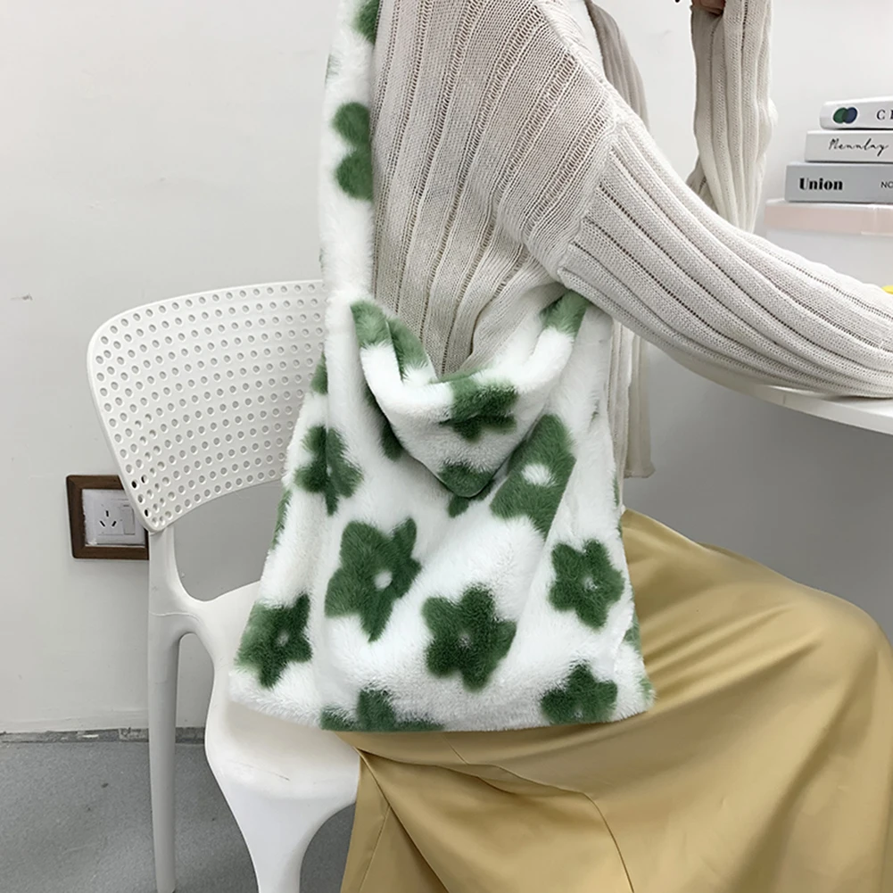 الخريف الشتاء لطيف أفخم حمل حقائب النساء رقيق زهرة حقائب كتف سعة كبيرة حقائب كروسبودي حقيبة ساعي الموضة