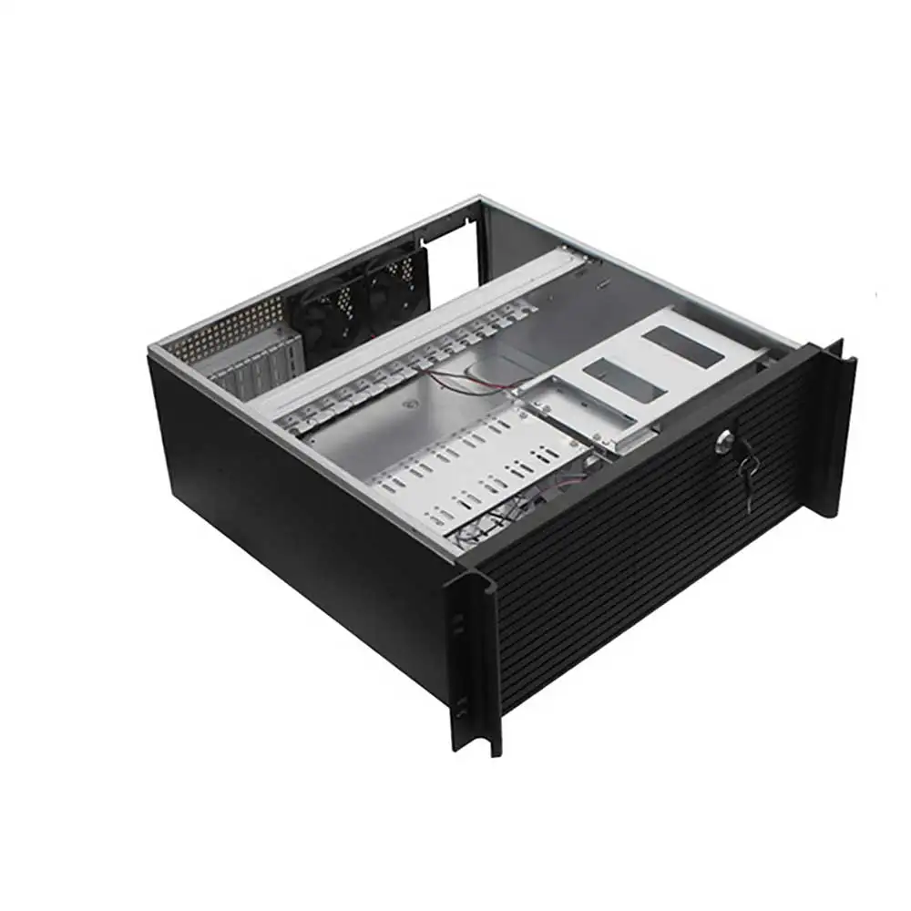 High Quality 4U450L Server Chassis Aluminum Panel 1.0mm Thickness SGCC Horizontal ATX with Front USB Port Empty server chassis
