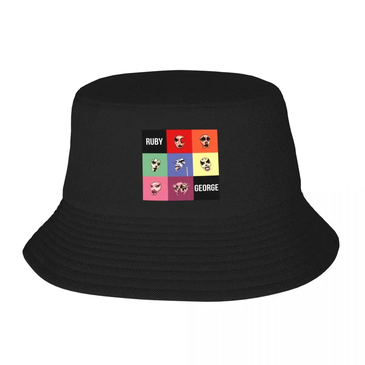 

Ruby George Rainbow Squares Bucket Hat Thermal Visor Hat Man Luxury Women's Golf Wear Men's