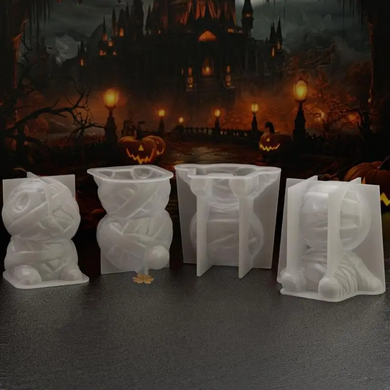 Heat Resistant Silicone Mummies Mold for Halloween Decoration Heat Resistant Soap Mould Jewelry Tool