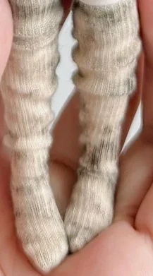 Maßgeschneiderte Distressed-Strickwaren, Häkel-T-Shirt-Kleid, Socken, weibliche Actionfigur-Kleidung für Azone Blyth OB22 Puppenkörper – Detail 8
