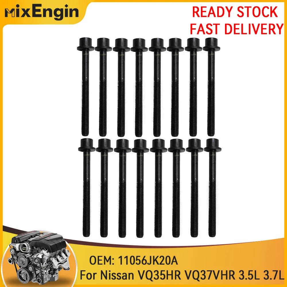 

Engine Head Bolt Kit Fit 3.5 3.7L For Nissan Infiniti 350Z 370Z M35 M37 EX35 EX37 Q70 VQ35HR VQ37VHR 3.5L 3.7L 09-24 11056JK20A