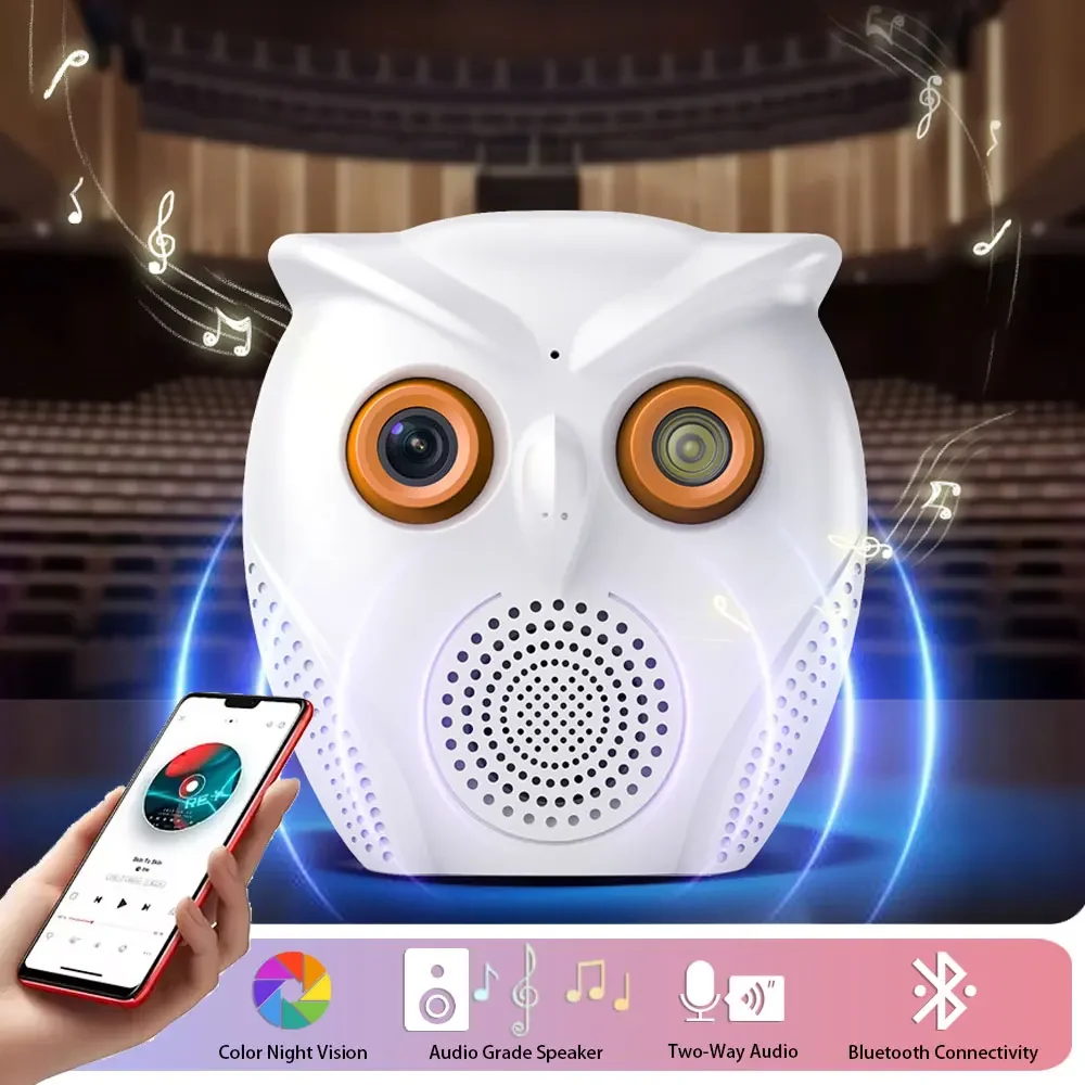 

iCSee Smart Wifi Camera With Speaker Wireless CCTV Home 5MP HD Security IP Camera Indoor Human Detection Baby Monitor Owl Shape