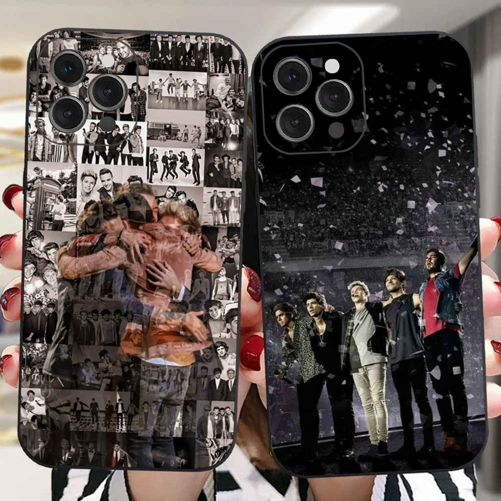 Band O-One Direction Phone Case For IPhone 16 15 14 13 Pro Max 11 12 Mini X Xs XR Se 2022 Black Silicone Cover