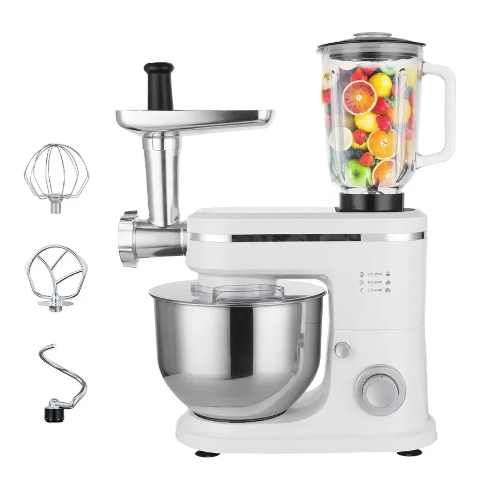 1500W6L 3 In 1 STAND MIXER Blender With Meat Grinder Kitchens Aid Dough Mixer Food Mixer