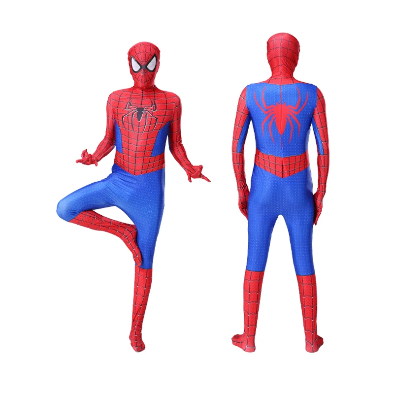 Adult Spiderman Costume Superhero Zentai Jumpsuits for Men Women Cosplay Bodysuit with Headgear Halloween Carnival Outfits