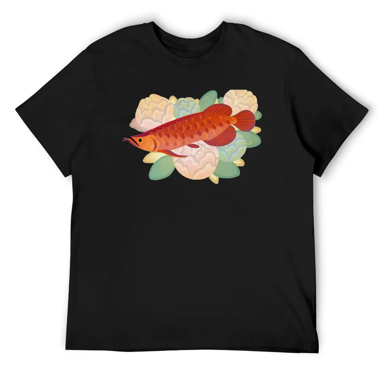 Arowana and peony 3 T-Shirt kawaii clothes new edition tops mens designer clothes