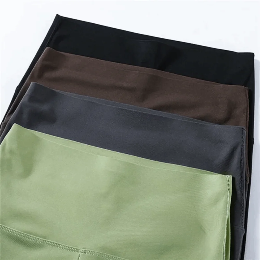 New Polyester Fibre Thin Five-cent Yoga Pants Elastic Slim Fit Push Up Shorts High Waist High Waist Yoga Pants Women