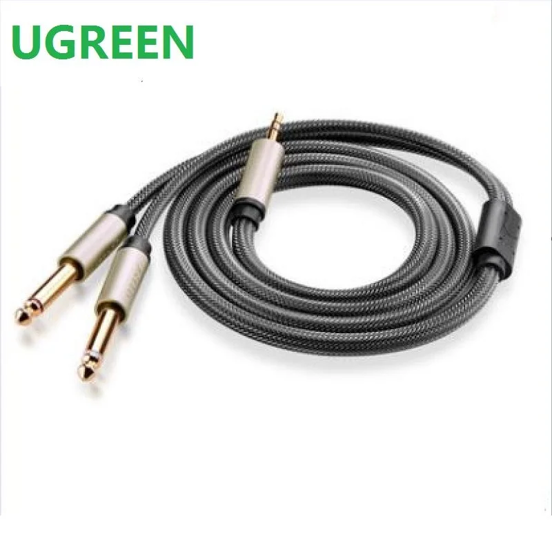 UGreen AV126 3.5mm Turn Dual 6.5 Audio Cable One Minute Two 6.35 Big 2 Core Computer Mixer Line