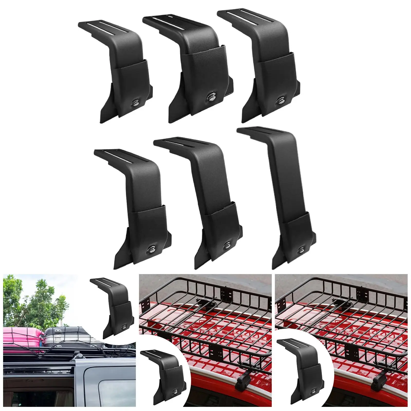 

Adjustable Gutter Mount Roof Rack Bracket Carbon Steel Structure Universal Car Roof Bars Accessory for Van Truck