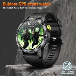 LIGE GPS posizionamento Smart Watch orologio da uomo Bluetooth Call Multi Sport Mode Compass orologio intelligente da uomo impermeabile schermo AMOLED HD