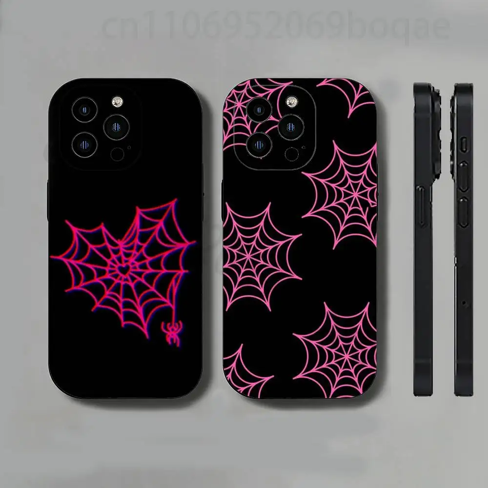 

Gothic cobweb pattern Phone Case For iPhone 17,16,15,14,13,12,11 Pro,Max,Plus,X,XS,XR,SE,Mini