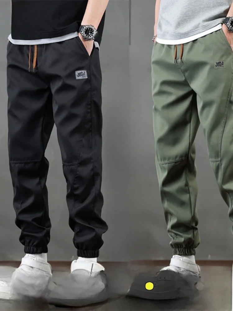 

Outdoor Wearable Men's Work Trousers Summer Thin Loose Casual Sports Sle Polyester Fiber Long Pants Wear Resistant