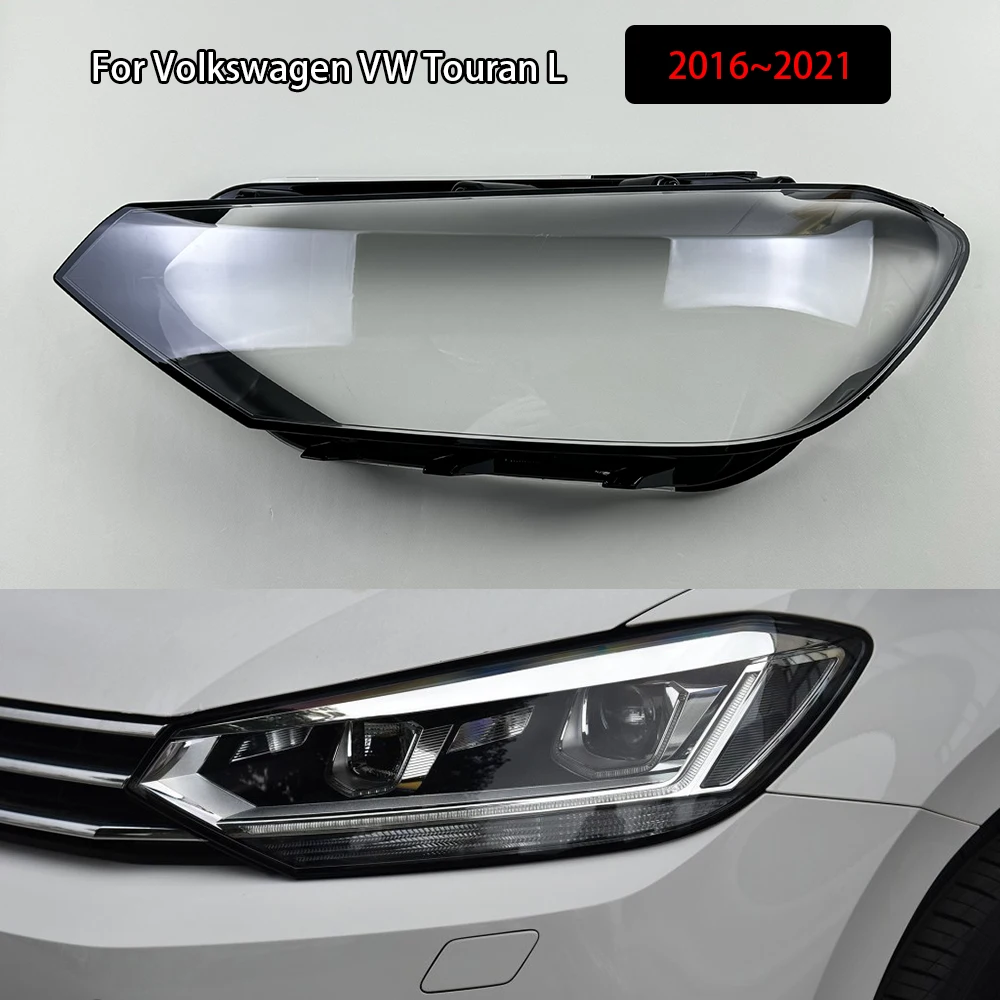 

For Volkswagen VW Touran L 2016~2021 Front Headlight Cover Headlamp Cover Lamp Shell Transparent Lampshade Lens Plexiglass