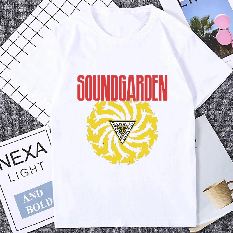 1989 Soundgarden Voice Garden Punk Band Graphic Print T-shirt Men Women Loose Casual Oversized Top O-neck Cotton Summer New Tee