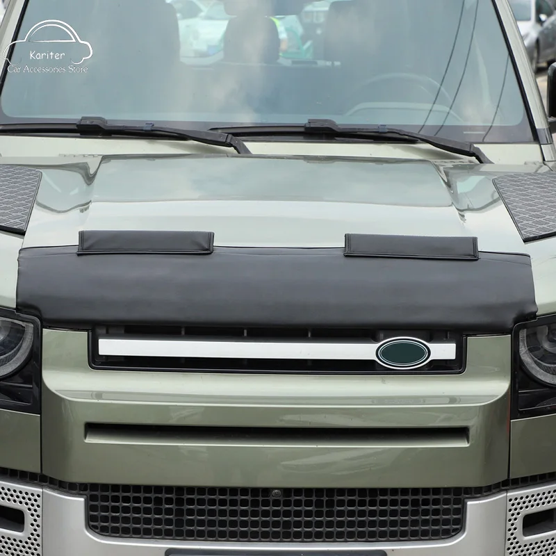 Car Hood Cover Stone Deflector Hood Protection Shield Sand Block Exterior Accessories For Land Rover Defender 110 130 2020-2023