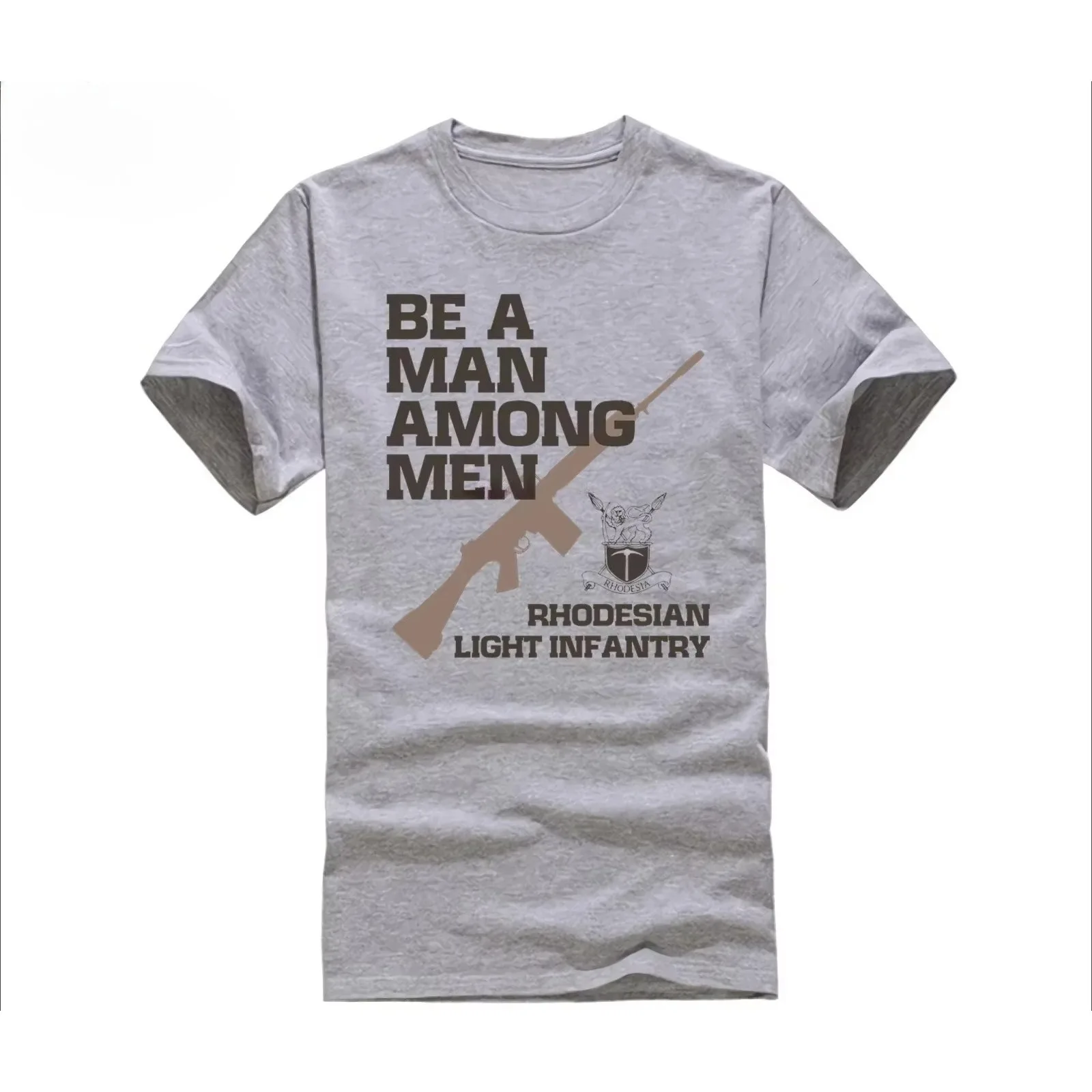 Wees een man onder mannen. Rhodesian Licht Infanterie T-shirt Nieuwe 100% Katoen Korte Mouw O-hals Casual Heren T-shirt Streetwear - afbeelding 2