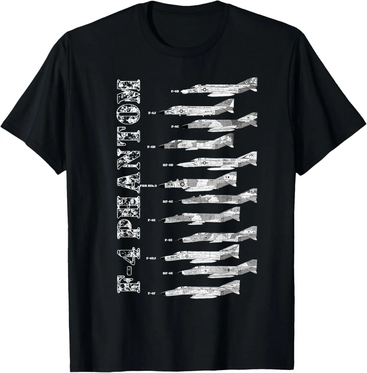 F-4 Phantom Blueprint F4 Phantom Models T-Shirt Short Sleeve Casual 100% Cotton T-shirts