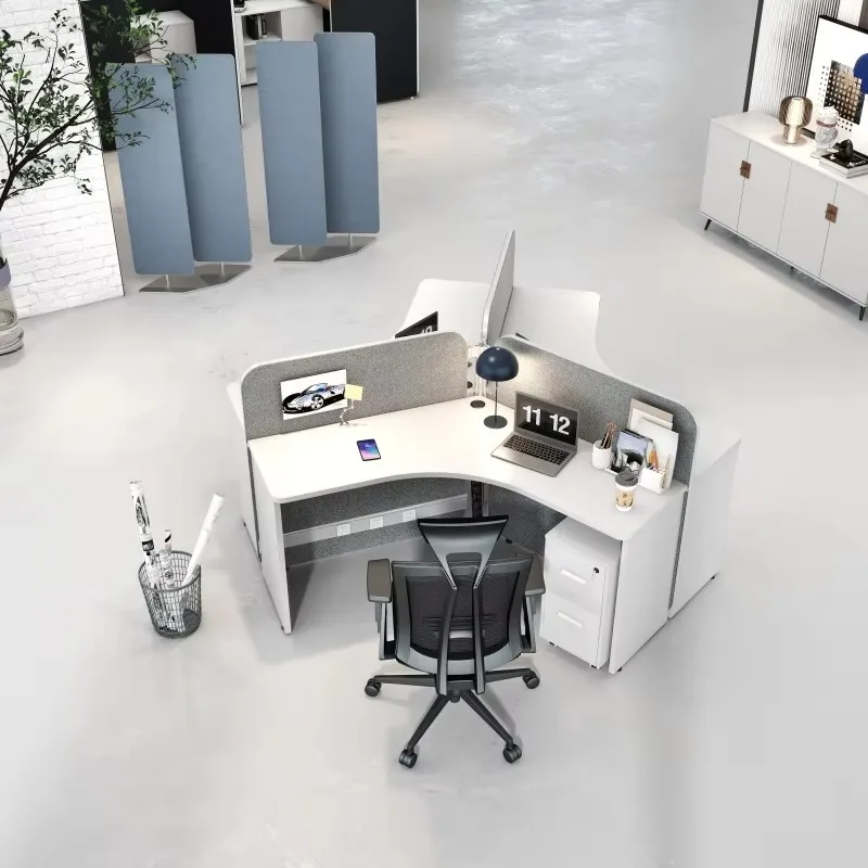 Modern Design Work Table for Open Space Combination Desk and Table Office Desk Office Workstation for 1/2/3/4/6/8 Persons