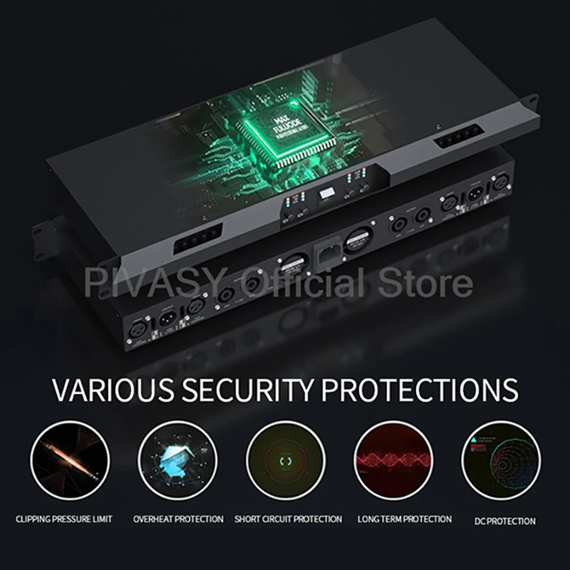 

2/4 Channel Sound Amplifier 2000W High Power Amp 2-8ohm Professional Hifi Digital Amplifiers For DJ Stage KTV Home Audio Karaoke