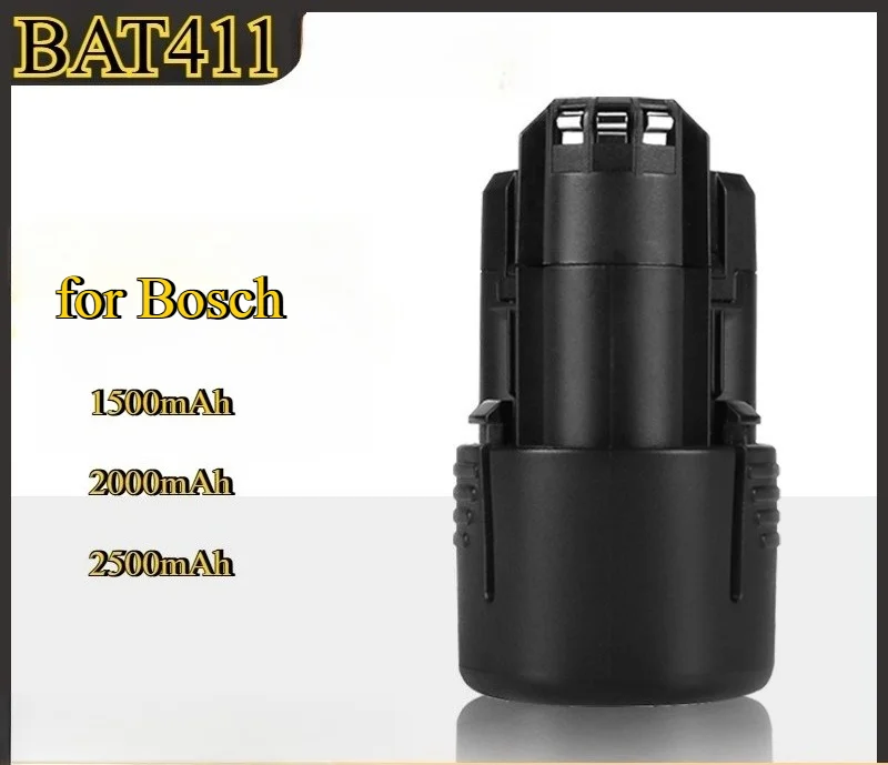 

2500 мАч BAT411 Ручная беспроводная дрель Перезаряжаемая литиевая батарея Подходит для аккумуляторов Bosch 12 В