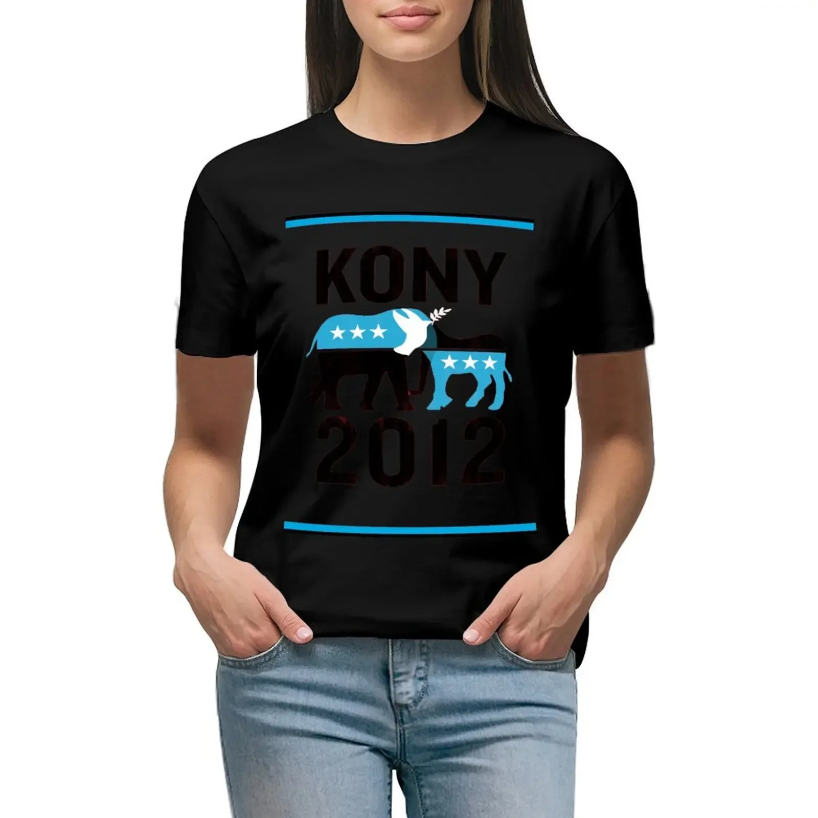 

Joseph Kony T-shirt Original Style T-Shirt Kony 2012 T-Shirt vintage clothes anime western dress for Women