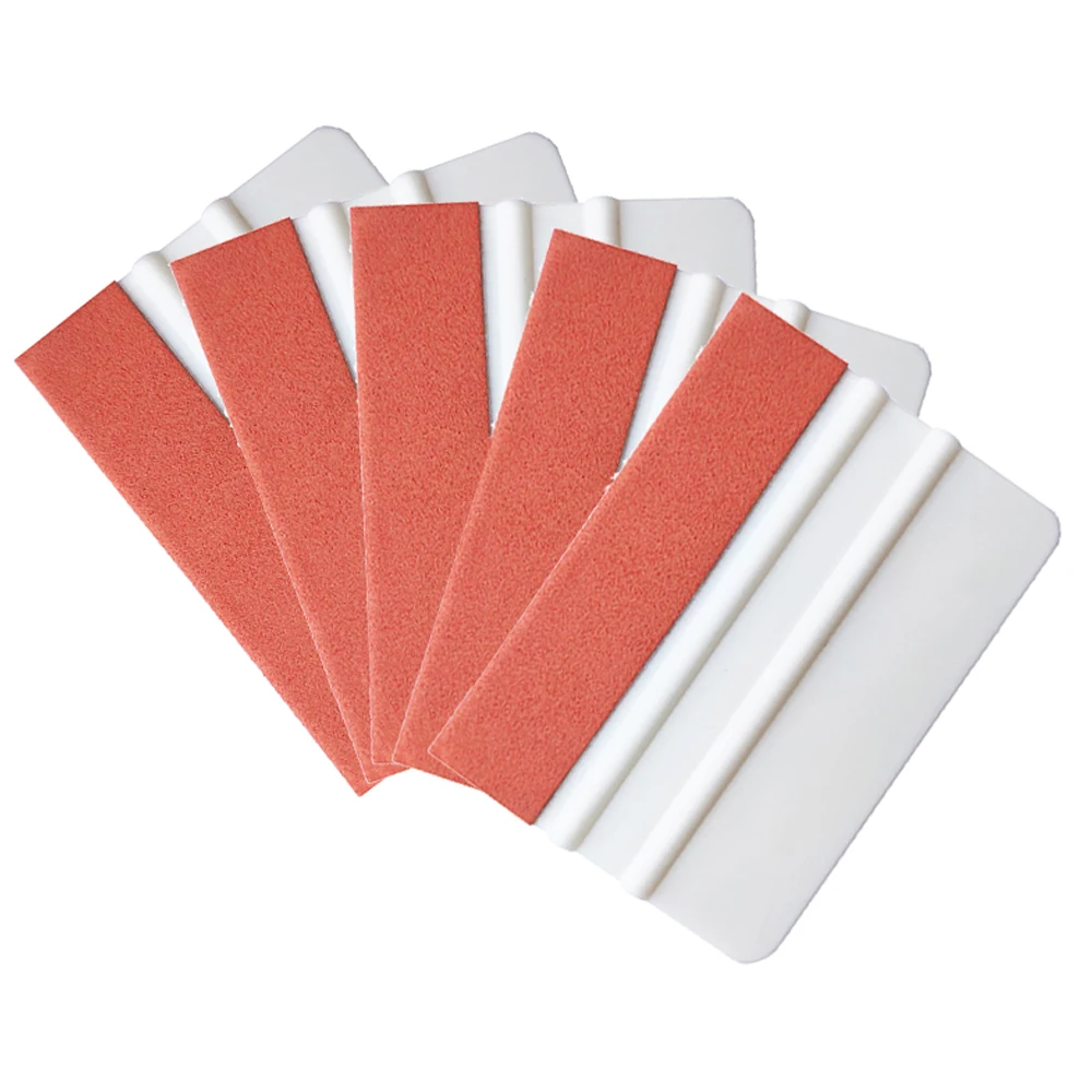 

5PCS Professional Soft White Car Wrapping Tools Squeegee Car Vinyl Wrap Application Window Tint Film Install Tools 5A51
