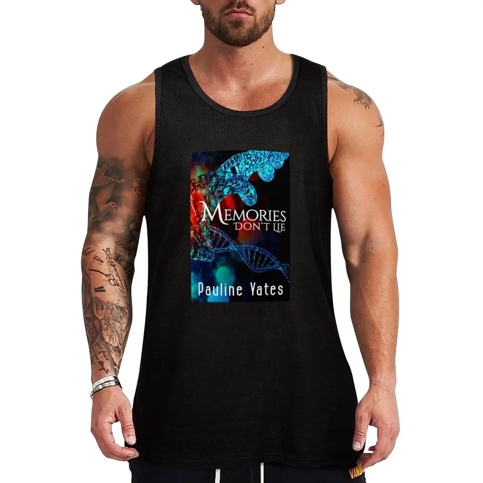 Memories Don't Lie by Pauline Yates Book Cover Tank Top gym clothing bodybuilding men Men's sleeveless t-shirt