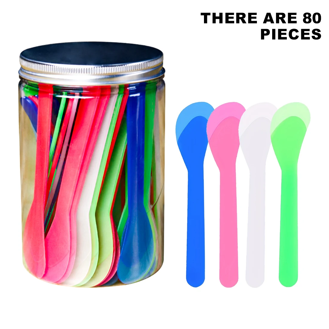 80 Pcs Tattoo Spatula Spoon Tattoo Gel Stirring Spatula Mixing of Multiple Colors for Tattoo Cosmetology Tattoo Accessories