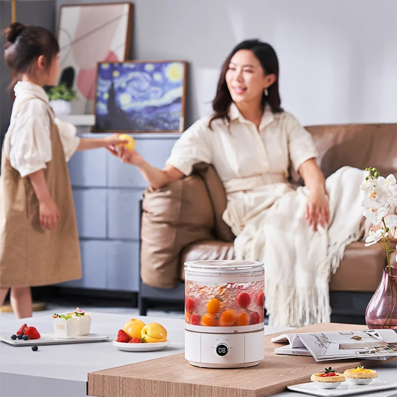 Mesin pembersih buah, penghilangan sisa pestisida, pembersih sterilisasi buah dan sayuran, pembersihan pusaran berkecepatan tinggi