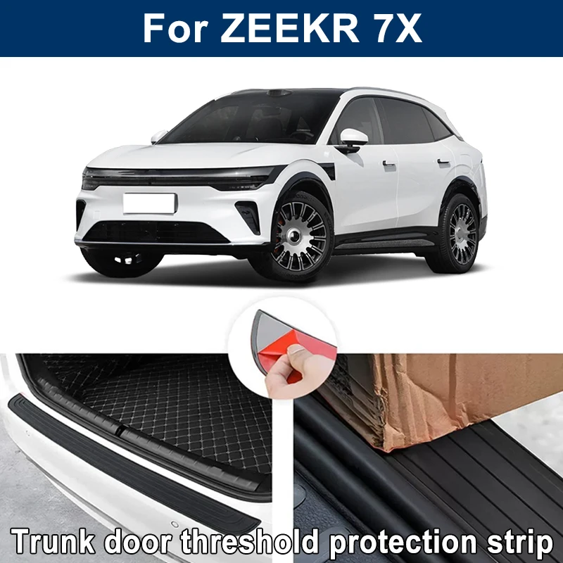 Car Trunk Sill Anti-scratch Guard Strip For ZEEKR 7X - Rear Bumper Rubber Protector Decorative Cover Sticker