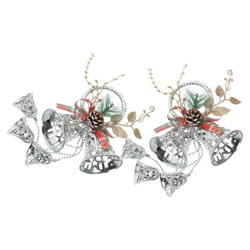 

2Pcs Bell Hanging Ornaments Christmas Tree Decoration Xmas Creative Pendant Indoor Outdoor Party Decor Gift Supplies