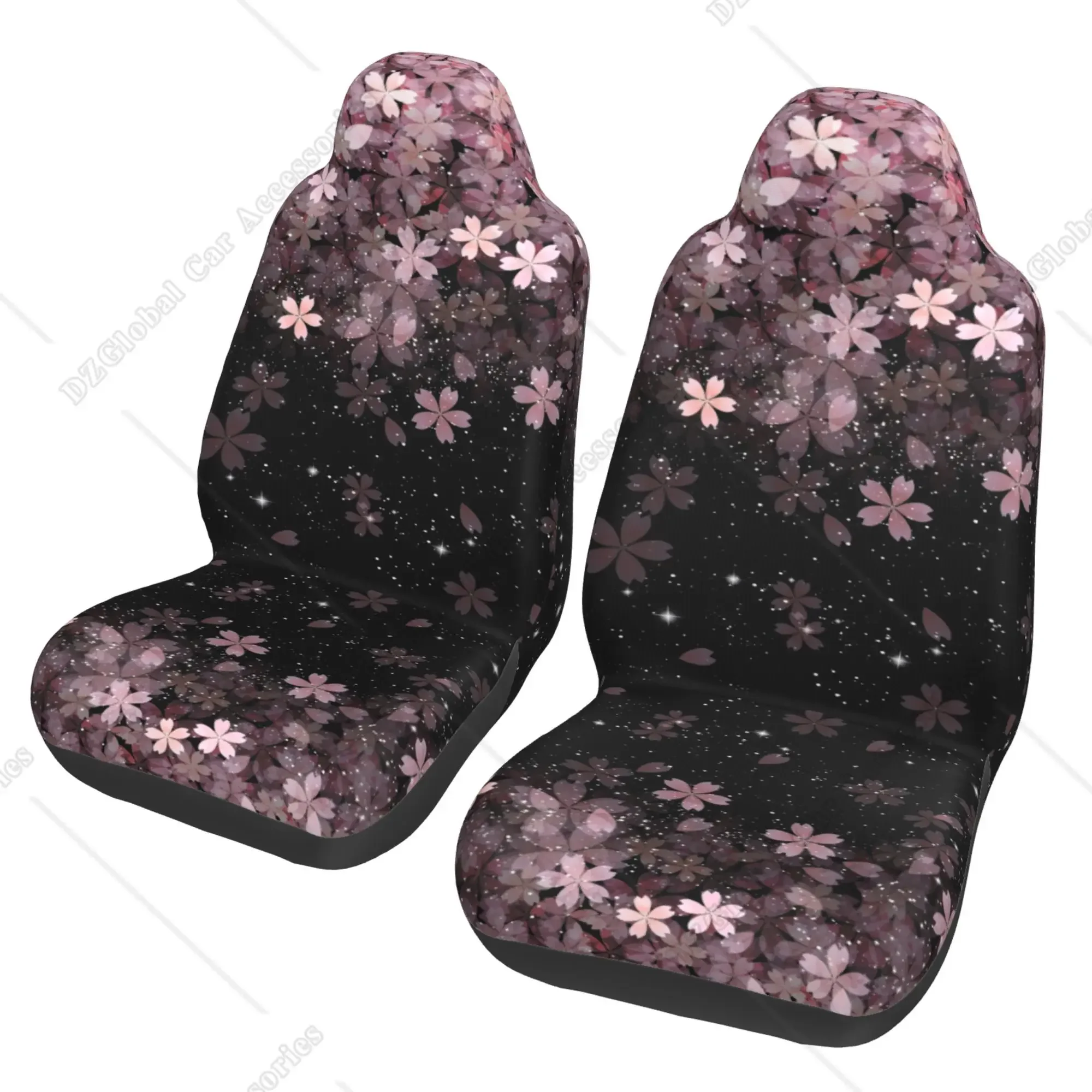 Cherry Blossom Car Seat Cover Sakura Auto Seat Covers Floral Front Seat Protector Fit for Most Cars Sedan SUV Van 2 Pcs