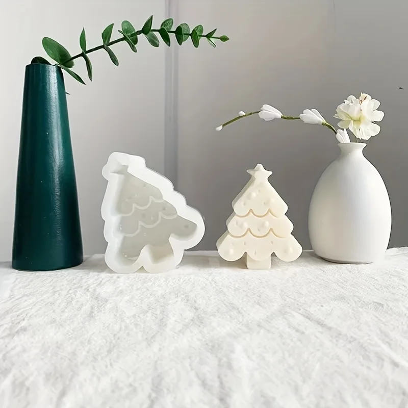 Molde de Silicona para Velas y Galletas Navideñas - Herramienta Artesanal para Velas de Soja, Cera de Abeja y Aromáticas - Ideal para Repostería Navideña