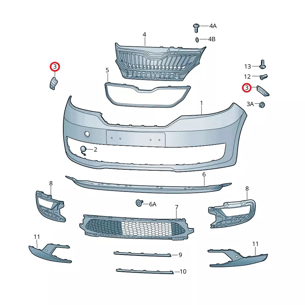 Front Left Bumper Bracket Replacement for SKODA For CITIGO 2012-2021 for SEAT MII 2012-2019 For UP 2011-Present