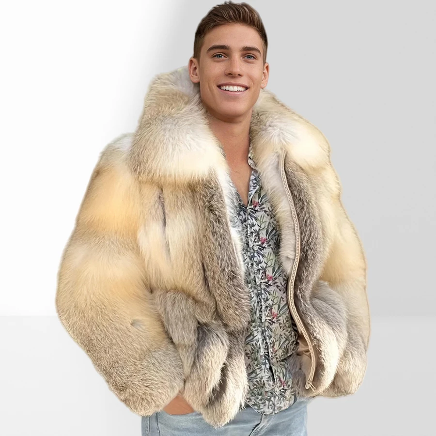 

Mens Fur Jacket For Mens Fur Coats Warm Winter Real Fox Fur Coat Best Selling Styles