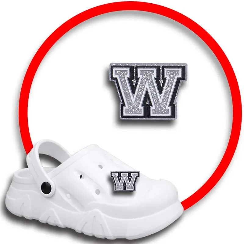 

A B C Letter Shoe Charms for Crocs Sandals Women Clogs Pins Shoe Decorations Accessory Men Badges Girls Kids Shoes Accessories