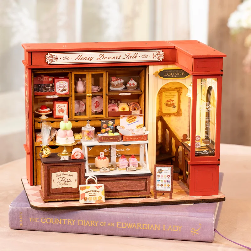 Robotime Rolife Becka's Baking House 3D Puzzle DIY Miniature Dollhouse Kit Amazing Gift for Children DG161