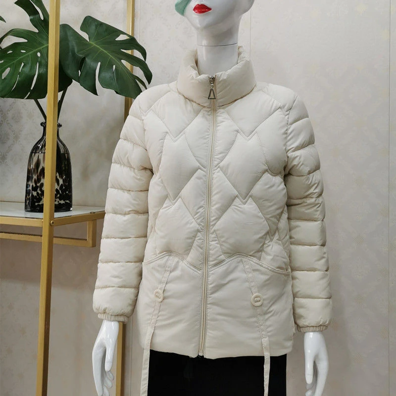 Winter Clothes Women Coat Warm Parkas Thick Puffer Jacket Long Sleeve Zipper Slim Solid Pockets Outerwear Parka Mujer