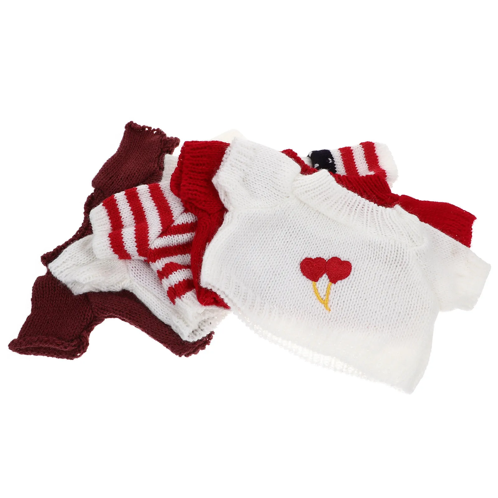 

5Pcs Handmade Bear Clothing Collection Lovely Wear-Resistant Dress Set for Childrens Day Party Favor Present Lovely Clothes