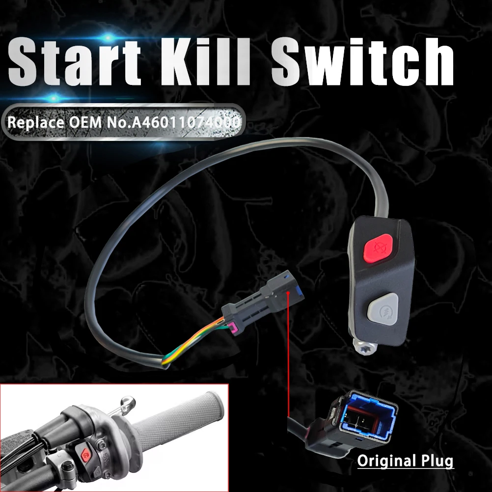 Multi-functional Motorcycle Start Kill Switch Handlebar Flameout Stop ON/OFF Button For 2023-2024 KTM HUSQVARNA GASGAS SX SXF XC