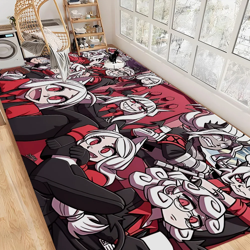 

H-Helltaker Anime Room Mats Anti-slip Absorb Water Long Strip Cushion Bedroon Mat Household Carpets